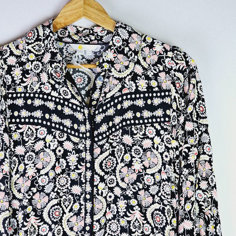 Boden Floral Western Straight Hem Shirt Dress with Button Front, NWOT, 8R - Picture 3 of 10